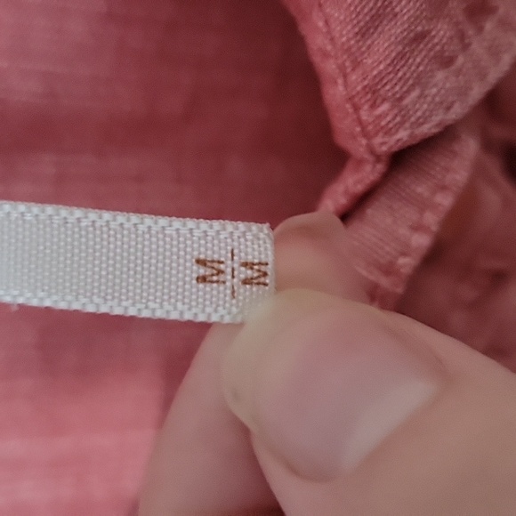 Free People Heather Red Button-Up Blouse, Size Medium - Picture 8 of 9